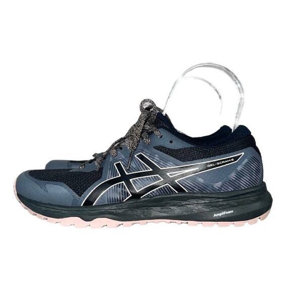 ASICS Athletic Gel-Scram 6 Trail Running Shoes Gray Pink Women's Sneakers 8.5 - Picture 1 of 6